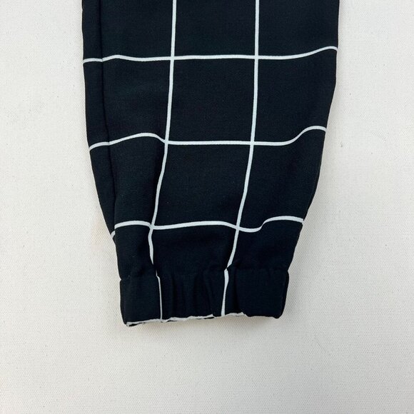 Merona Women’s Windowpane Jogger Dress Pants Black/White Size Medium Pockets - Picture 5 of 8